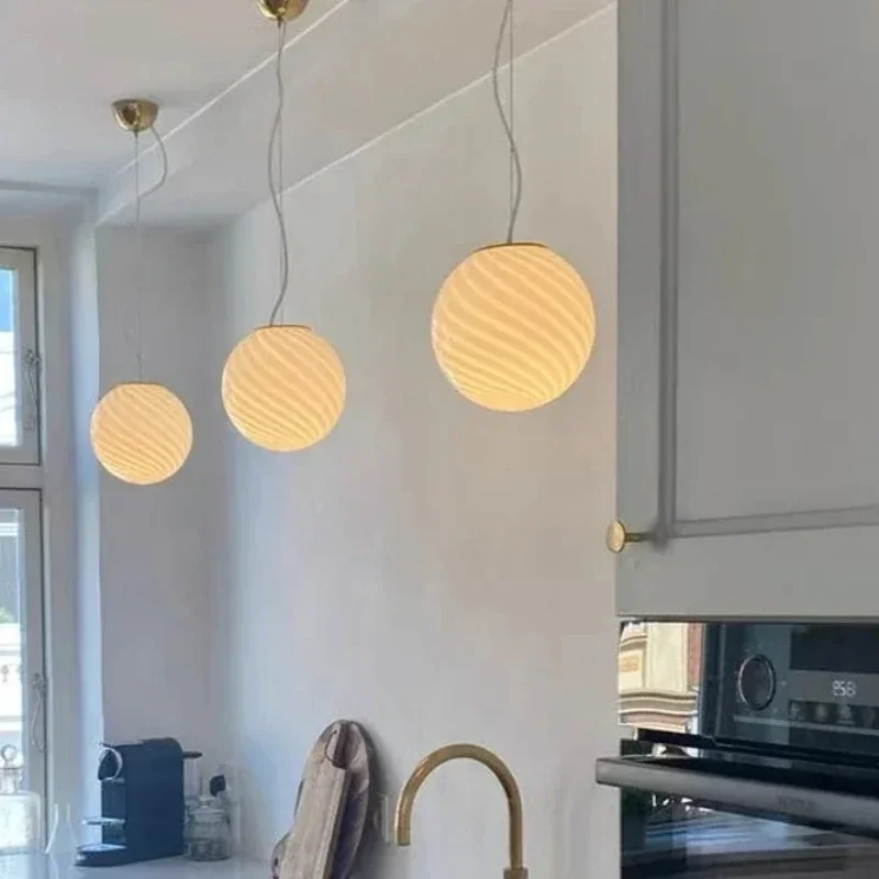 Colorful Bubble Creative Glass Pendant Light  Medieval Cream Restaurant Bedroom Children's Room Light Lustre