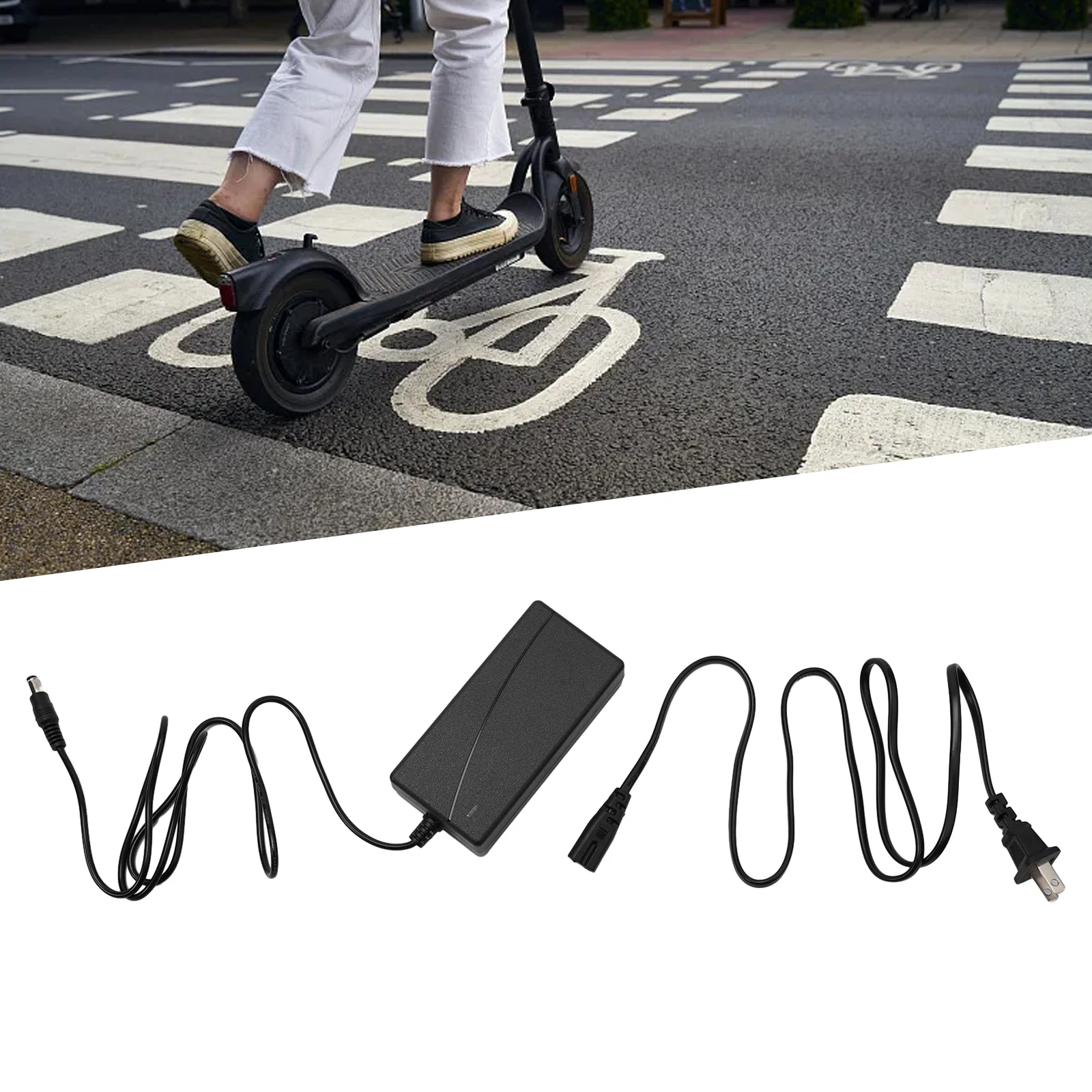 42V 2A Electric Scooter Battery Charger Power Adapter Charging Cord For 36V Lithium Battery Electric Bike Accessories For M365