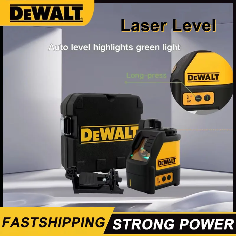 DEWALT DW088CG Laser Level 2-Line High Precision Cross Green Light Automatic Alignment Rechargeable Portable Laser Level Tool