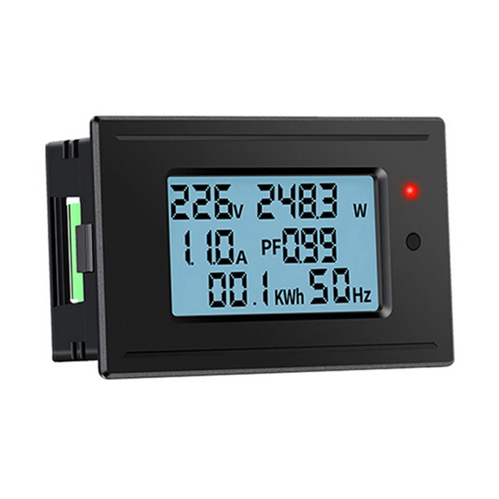 AC 5A 10A 20A 100A Digital Voltmeter Ammeter 6-in-1Multifunction Tester LCD Voltage Current Power Energy Test Meter Wattmeter