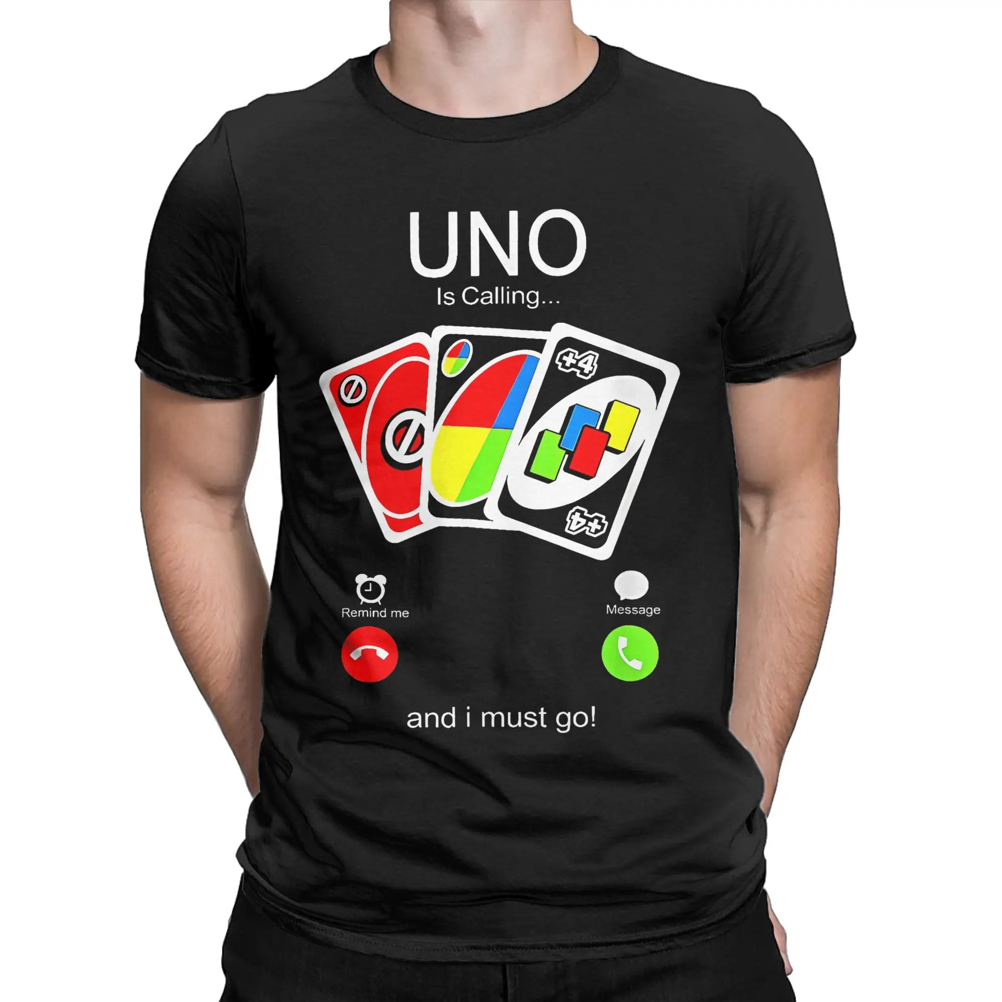 U-UNO-O Is Calling And I Must Go T Shirt Men Cotton Cool T-Shirt Crewneck Board Games Tee Shirt Short Sleeve merch Gift Idea