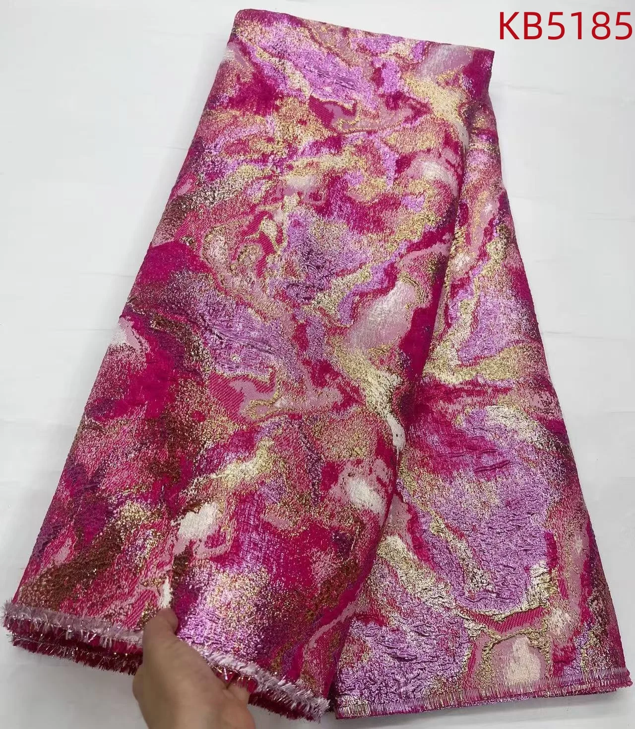 

Green Jacquard Brocade Fabric Embroidery Lace African Fabric Lace High Quality 2025 Pink Damask Cloth Brocard For Sewing KB4330
