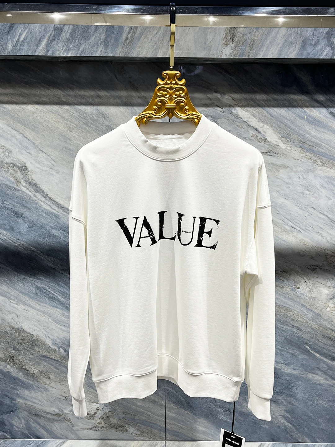 

Vintage Sle Men's Sweatirt Comfortable Printed Casual Top Elastic Wear-resistant Youth Full Sve round Ne Sweatirt
