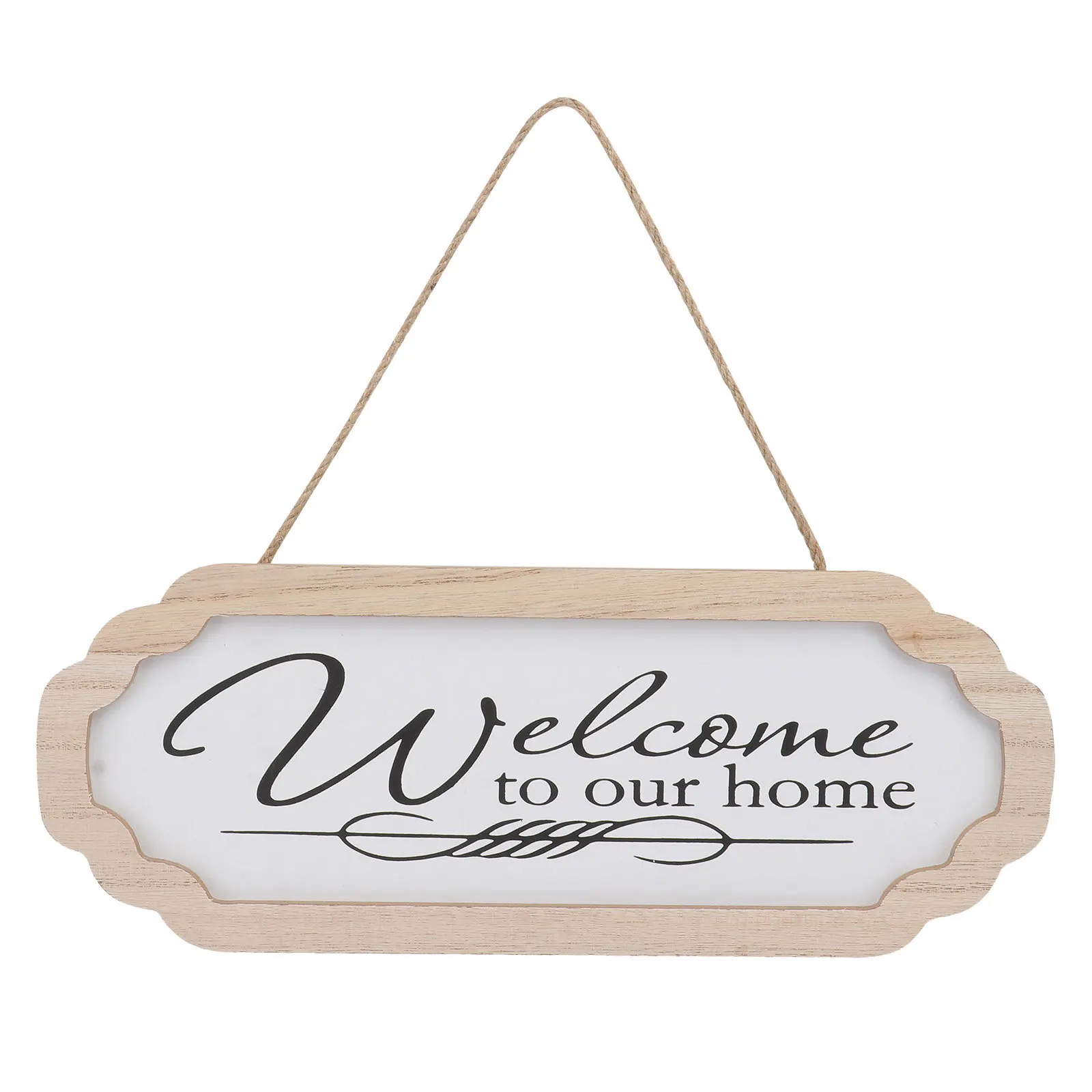 

Creative Wooden Door Sign Welcome Hanging Tag Home Decor Bar Party Decoration Wood Block Sign Home Decor