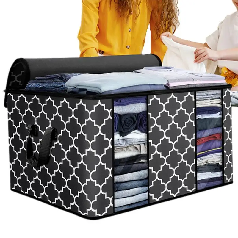 NEW Foldable Storage Bag Clothes Blanket Quilt Closet Sweater Organizer Box Pouches Fashion Sale Clothes Cabinet Organizer