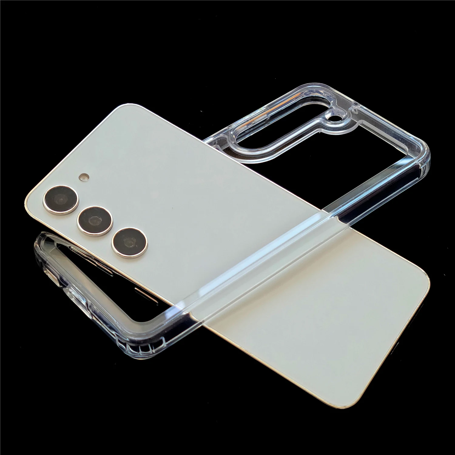 Transparent Soft Silicone Bumper For Samsung Galaxy S24 Ultra S23 Plus S22 Camera Screen Protective Frame Mobile Phone Case