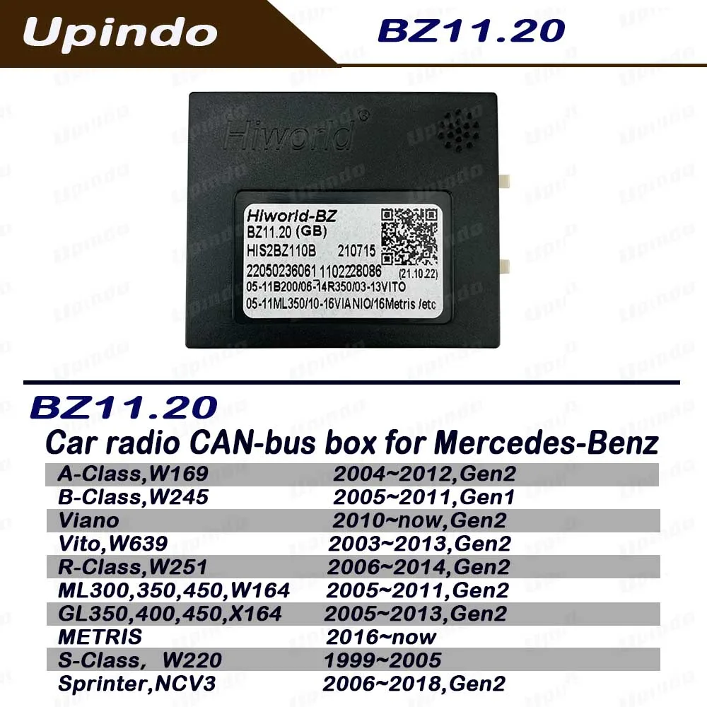 Android Car Radio CAN Bus Decoder for Benz W169 W245 Viano W639 W251 ML300 450 W164 GL350 400 X164 METRIS W220 Sprinter NCV3