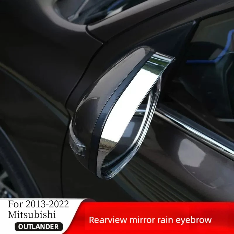 Rearview Mirror Rain Visor Decor Sticker Modification Fit For 2013-2022 Mitsubishi Outlander