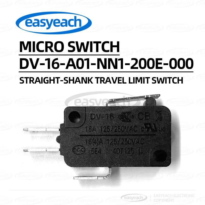 DV-16 Micro Switch DV-16-A01-NN1-200E-000 Compact Travel Button Limit Switch