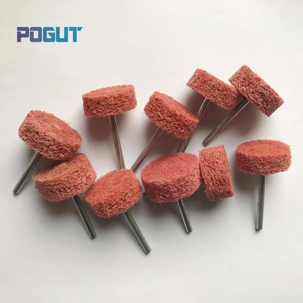 10 ชิ้น/ล็อตสีแดงไนลอนแผ่นขัดทําความสะอาดบดล้อสําหรับโลหะหินอ่อนเฟอร์นิเจอร์ขัดกําจัดเจาะเครื่องมือ
