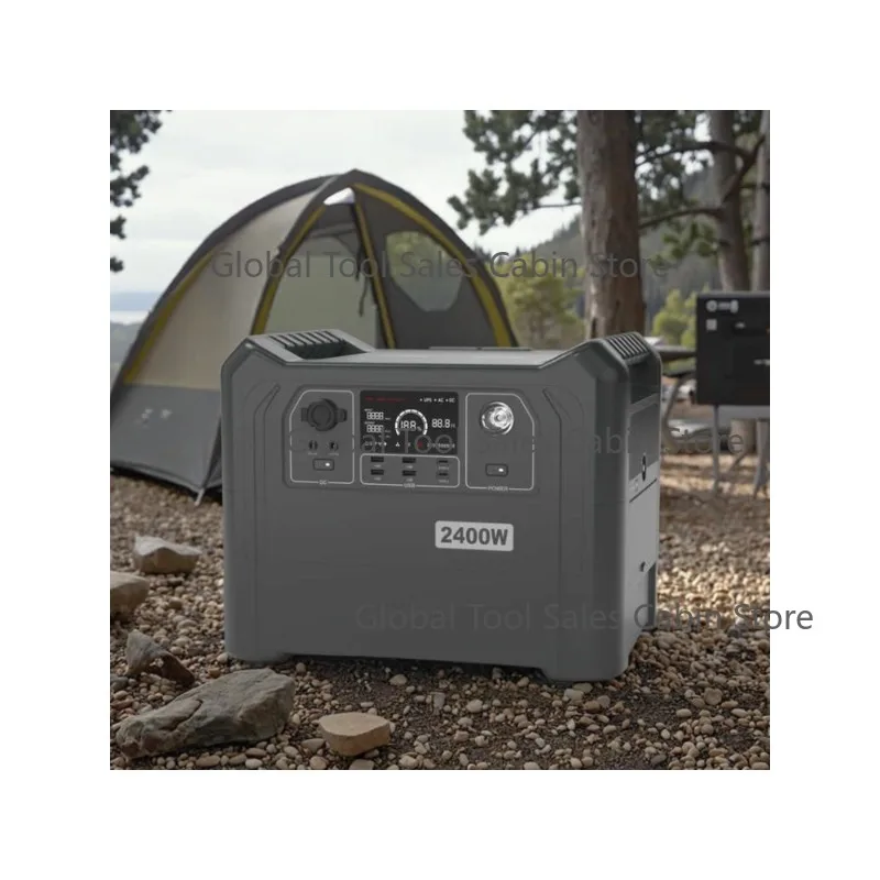 

Solar Generator Portable Power Station 2400w Emergency Portable Power Banks Power Station for TV Refrigerator