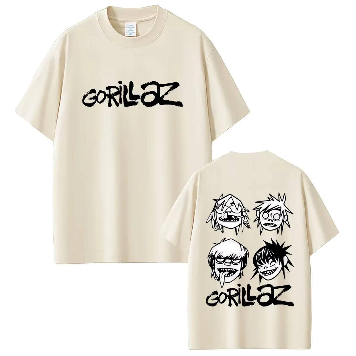 Rock Band Gorillaz T-shirt Men Women Clothing Hip Hop Streetwear Unisex Fashion Harajuku Kawaii T-shirt Women's Y2K Clothing