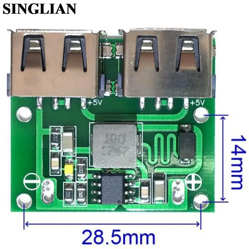 Dual USB Output 9V/12V/24V To 5V 3A DC-DC Vehicle Charging Board Step-down Voltage Stabilizing Charging Module
