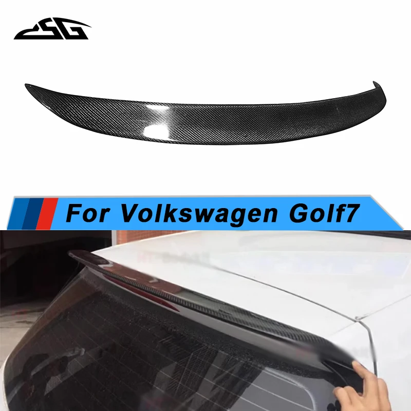 High Quality Carbon Fiber Rear Spoiler Wing for Volkswagen Golf 7 Car Rear Trunk Lid Tail Fins Upgrade