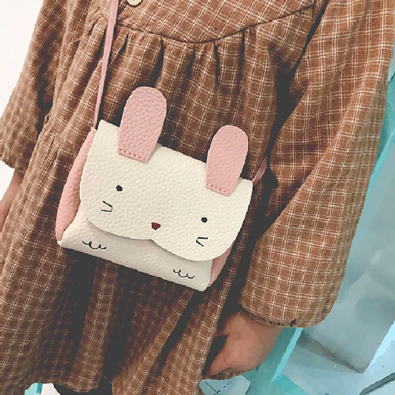 Baby Kids Girl Bunny Shoulder Bag Cute Animal Storage Crossbody Messenger Bags Handbag Kids Gifts School Bags