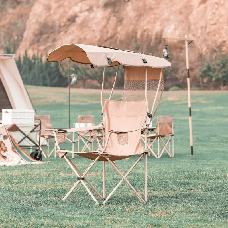 

Fishing folding chair with umbrella Outdoor sunshade chair Sun protection Portable sketching balcony Beach with umbrella Special