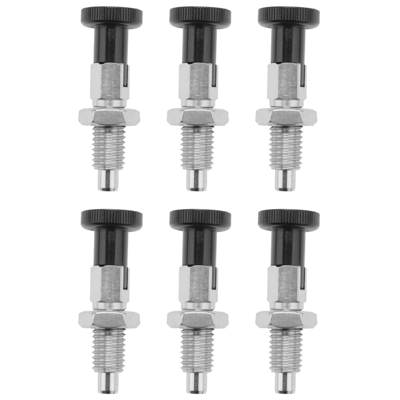 6X M10 Stainless Steel Self Locking Index Plunger Pin With Self Locking Function For Dividing Head