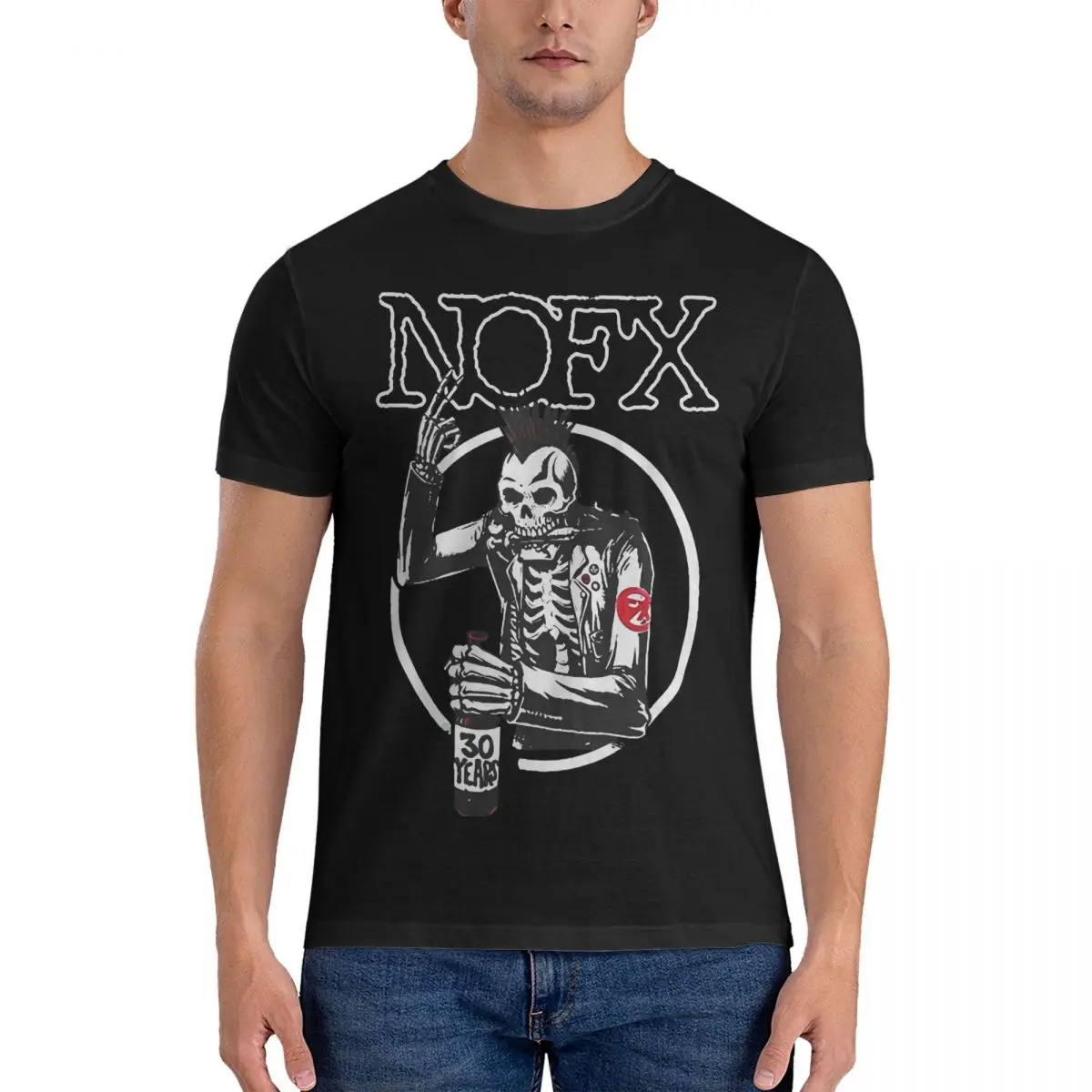 Футболка NOFX мужская с круглым вырезом, Повседневная стильная тенниска с металлической лентой, Майк Эрик Мелвин, хлопковая майка с коротким рукавом