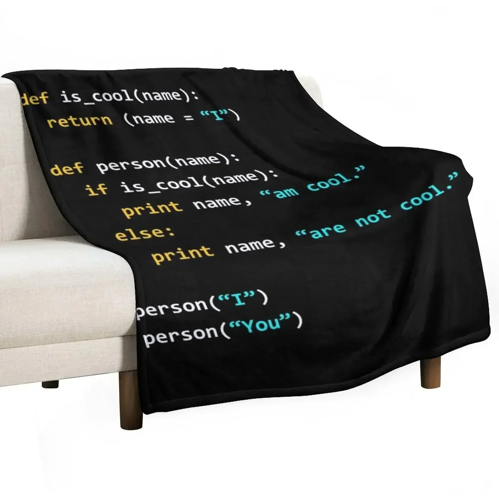 Cool Python Developer Throw Blanket Shaggy christmas gifts Thin Blankets