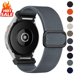 No Gaps Band For Samsung Galaxy Watch 7 6 5 4 40mm 44mm/5 pro 45mm Elastic Nylon Bracelet watch6 classic 47mm 43mm watch7 strap