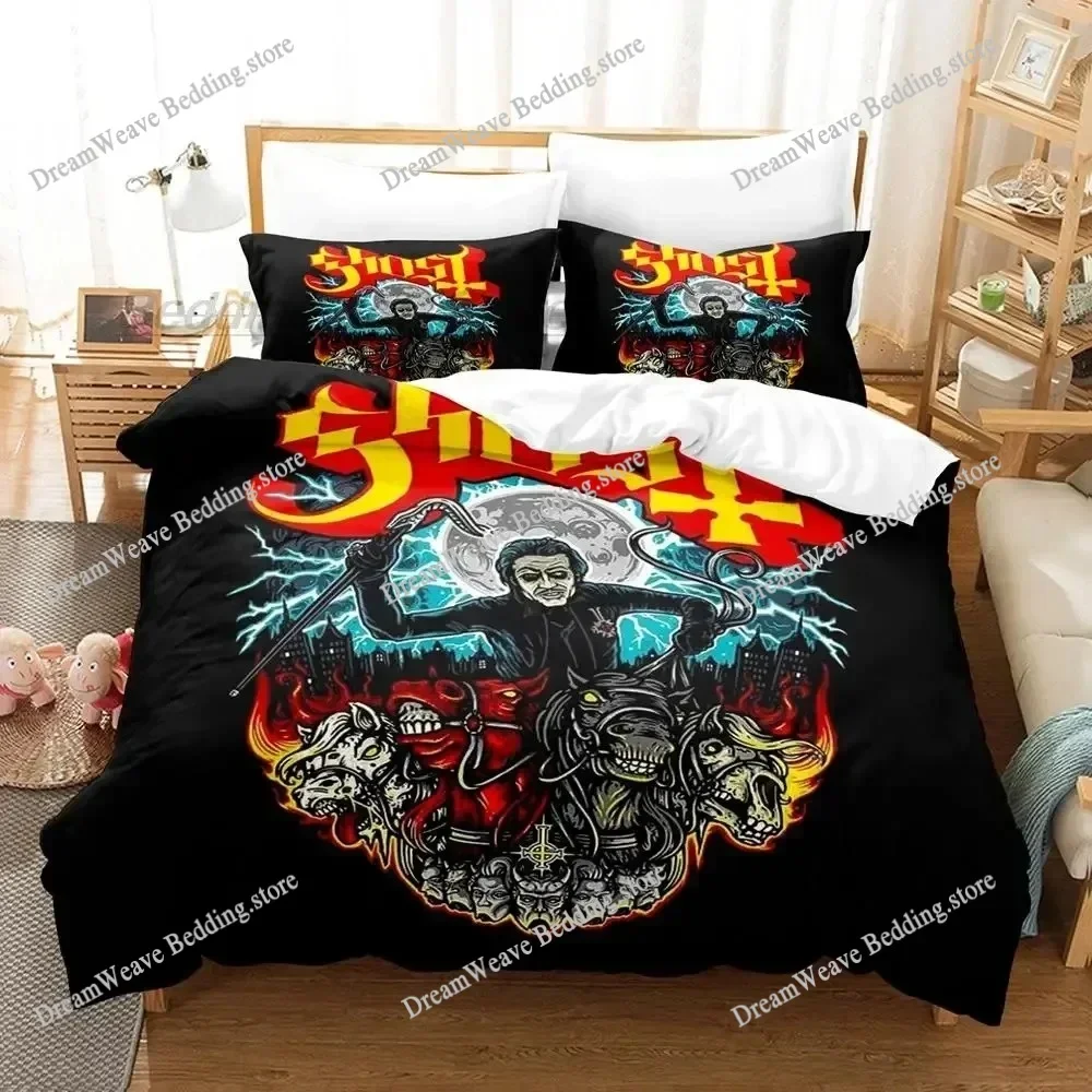 3D Print Hip Hop Ghost Rock Band Tank Bedding Set Single Twin Full Queen King Size Bed Set Aldult Kid Bedroom Duvet Cover Sets96