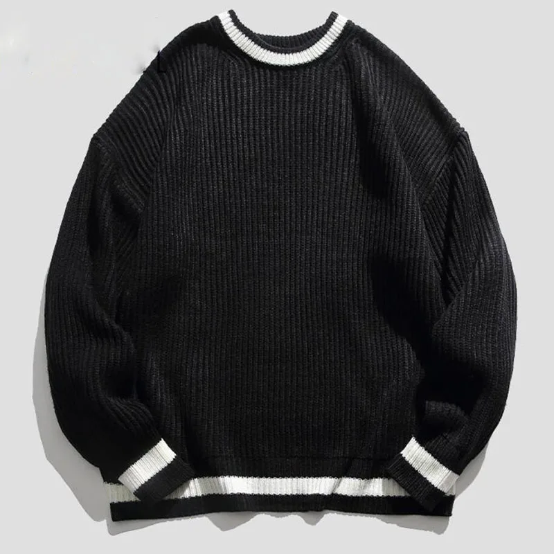 Novo vintage polo pescoço camisa de malha das mulheres dos homens vestido para os amantes outono inverno quente base camisa feminina casual pulôver camisola jaqueta