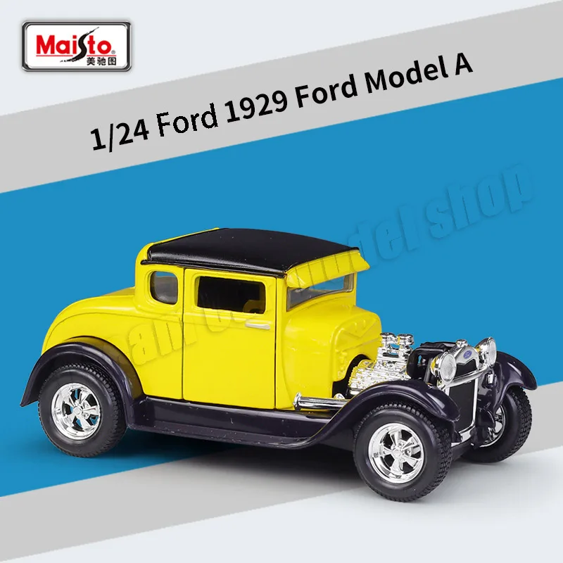 Maisto-Modèle de voiture l'inventaire Ford A en alliage moulé sous pression, jouet pour enfants, 1:24, 1929, original, en stock, vente en gros