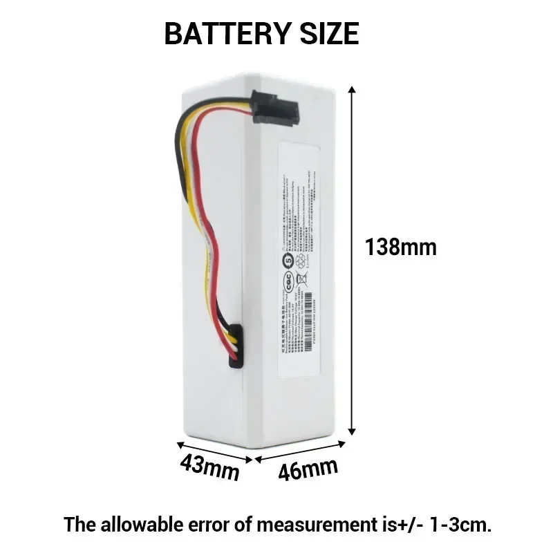 100% Original Robot Battery 1C P1904-4S1P-MM for Xiaomi Mijia Mi Vacuum Cleaner Sweeping Mopping Robot Replacement Battery G1