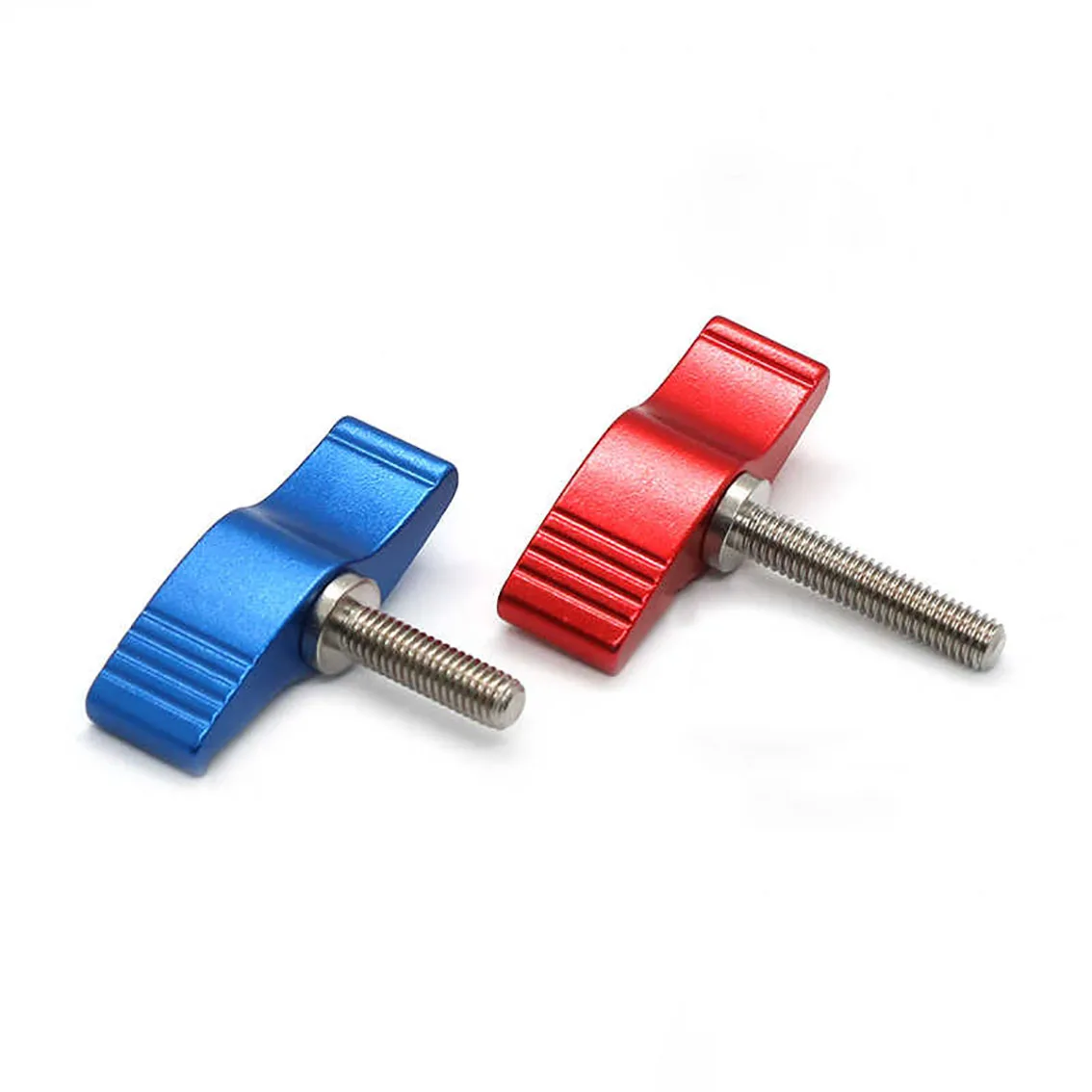 1/2/5Pcs M4 M5 M6 M8 T-type Thumb Screws Hand Tighten Screw Adjustable Handle Knob Butterfly Shape Screws Red/Blue/Black