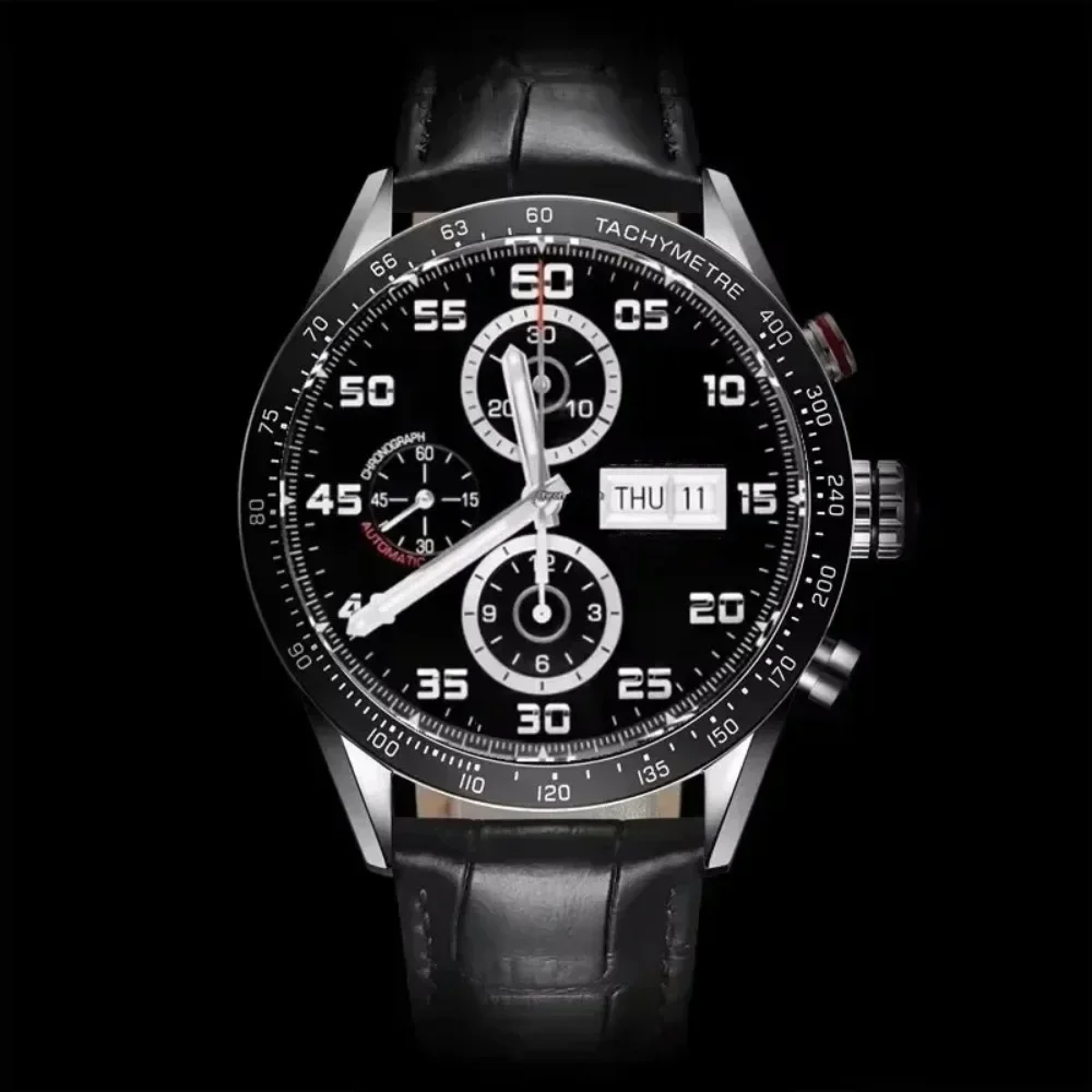 

2025vipLuxury Men Automatic Mechanical Watch Stainless Steel Fashion Black Blue Green Calendar Business Watches for men