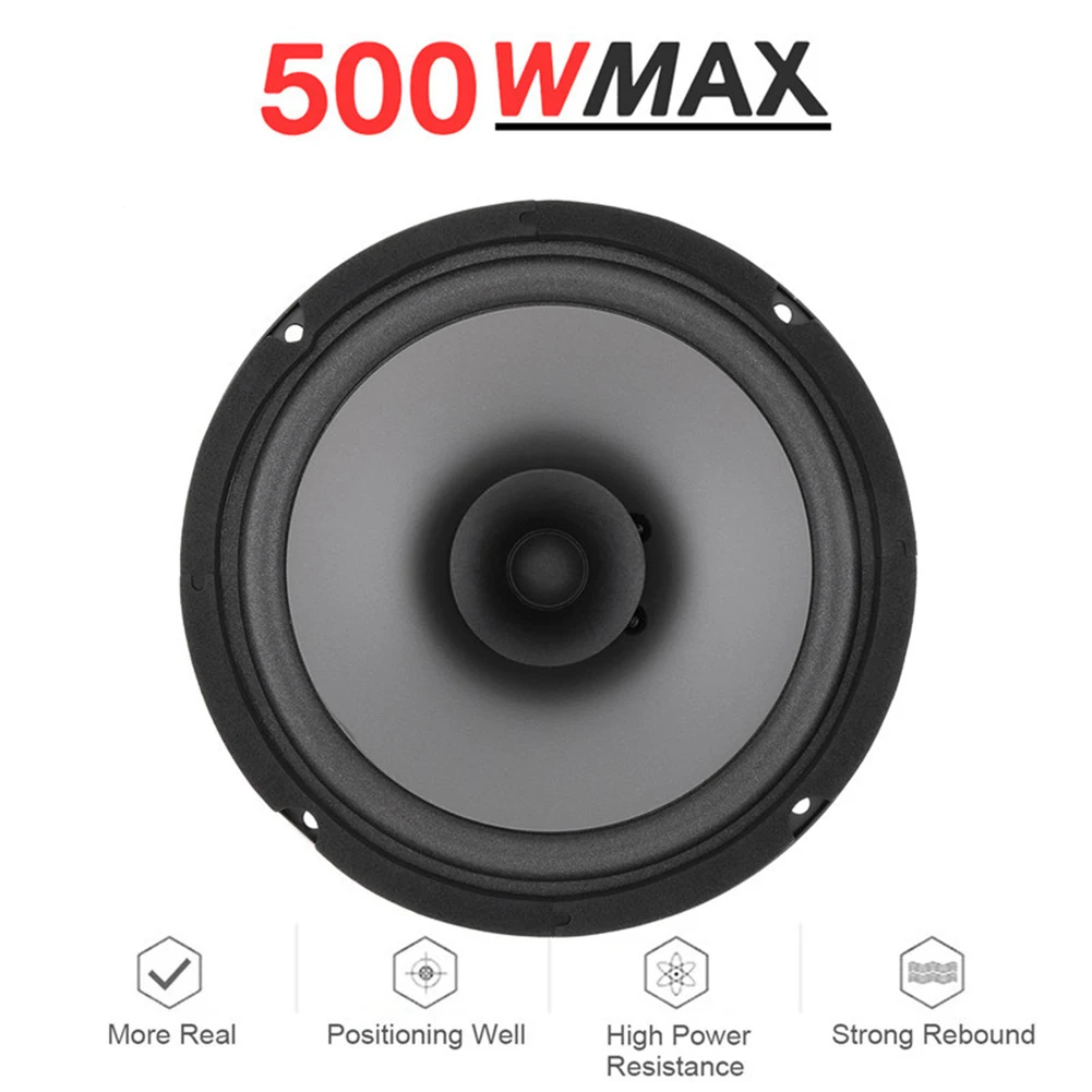 2x 6Inch Car Speakers Car HiFi Coaxial Speaker Subwoofer Car Audio Horn Interior Parts High Noise Reduction Level