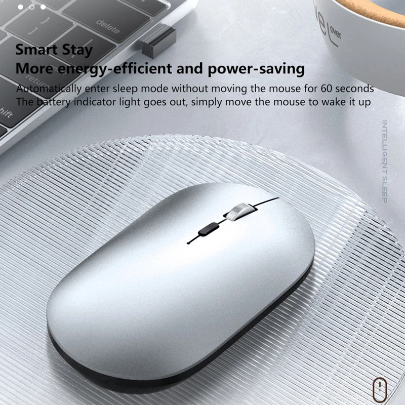 1 souris Bluetooth sans fil 2.4G – chargement de Type C, double Mode X2 silencieux réglable, pour ordinateur portable, ordinateur de bureau et tablette