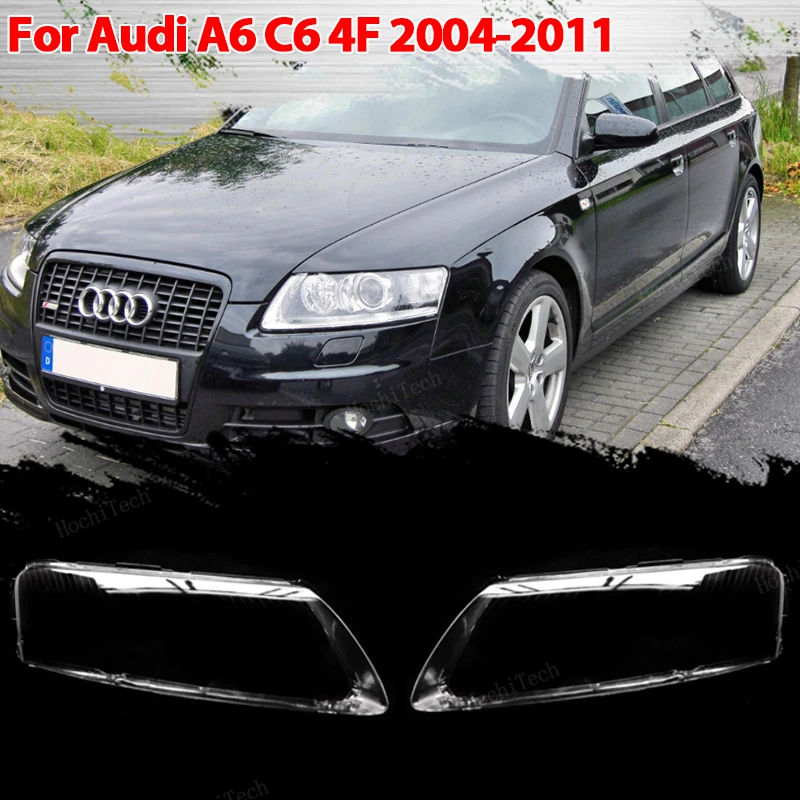 

Headlight Lampshade Transparent Headlight Lens Headlamp Housing Cover Lens Light Protection For Audi A6 A6L C6 4F 2004-2011