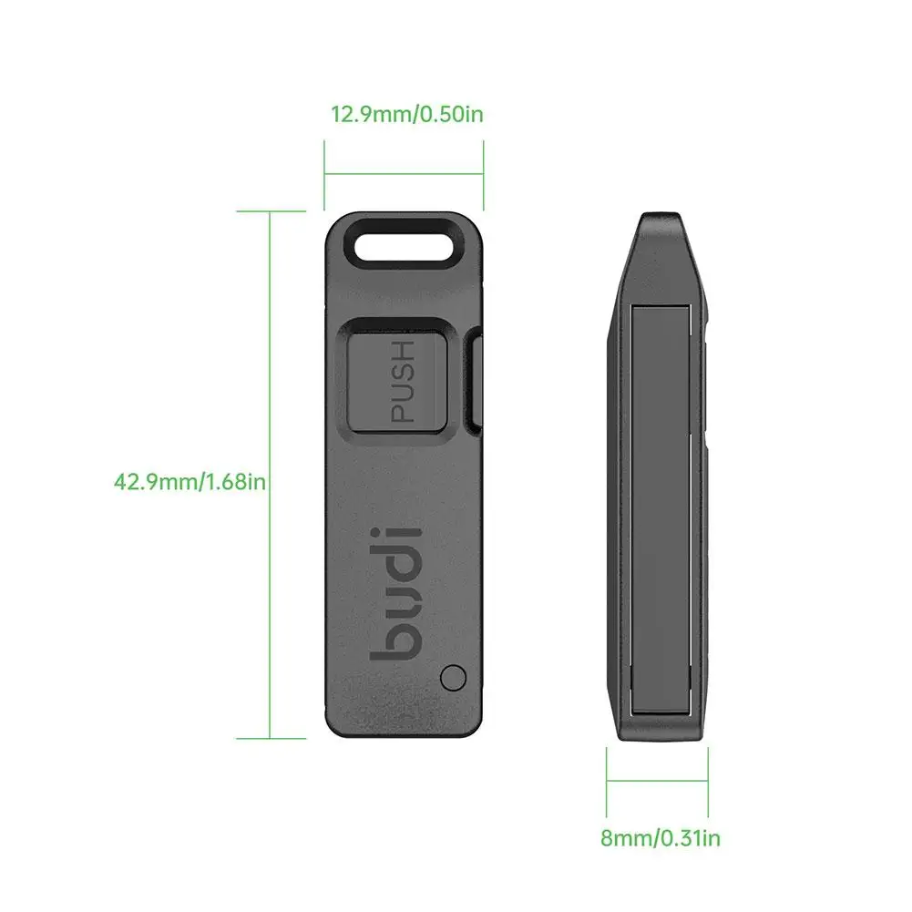 BUDI – broche d'aiguille de retrait de carte SIM et plateau Anti-perte, clé USB, porte-clés de téléphone, étui de rangement de carte SIM TF, aiguille d'outil d'éjection 1 pièces ﻿