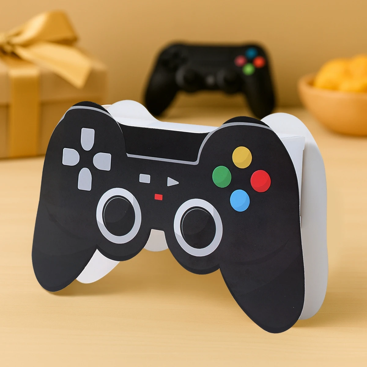 6 Stück Videospiel auf Thema Candy Box Schwarz GamePad Candy Snacks Cookie Verpackungsboxen für Jungen Geburtstag Spiel Nacht Party Dekoration