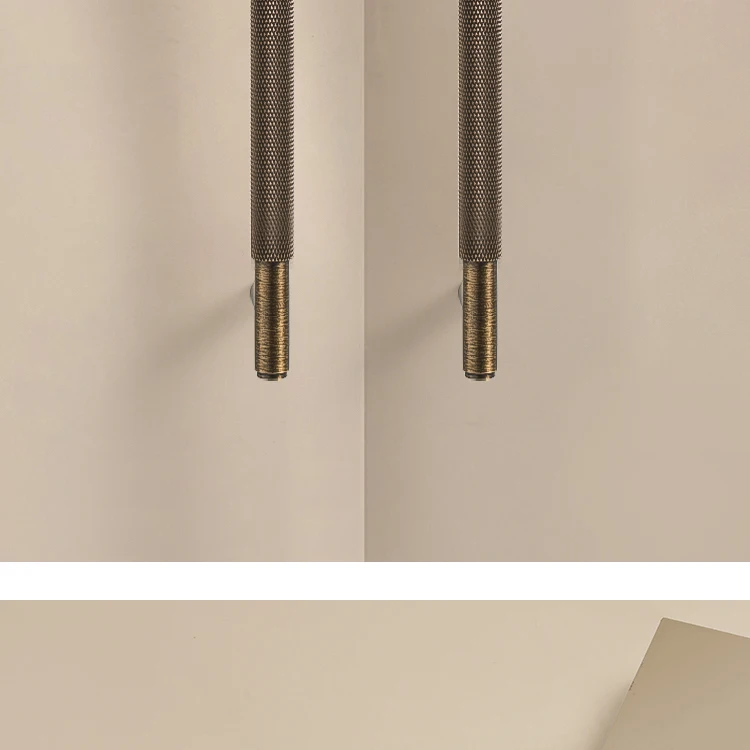 Dooroom Möbelgriffe aus massivem Messing, Kreuzrändelung, Schrank, Kleiderschrank, Kommode, Schuhschublade, Schrankknöpfe, T-Bar-Hardware-Griff – Detail 12