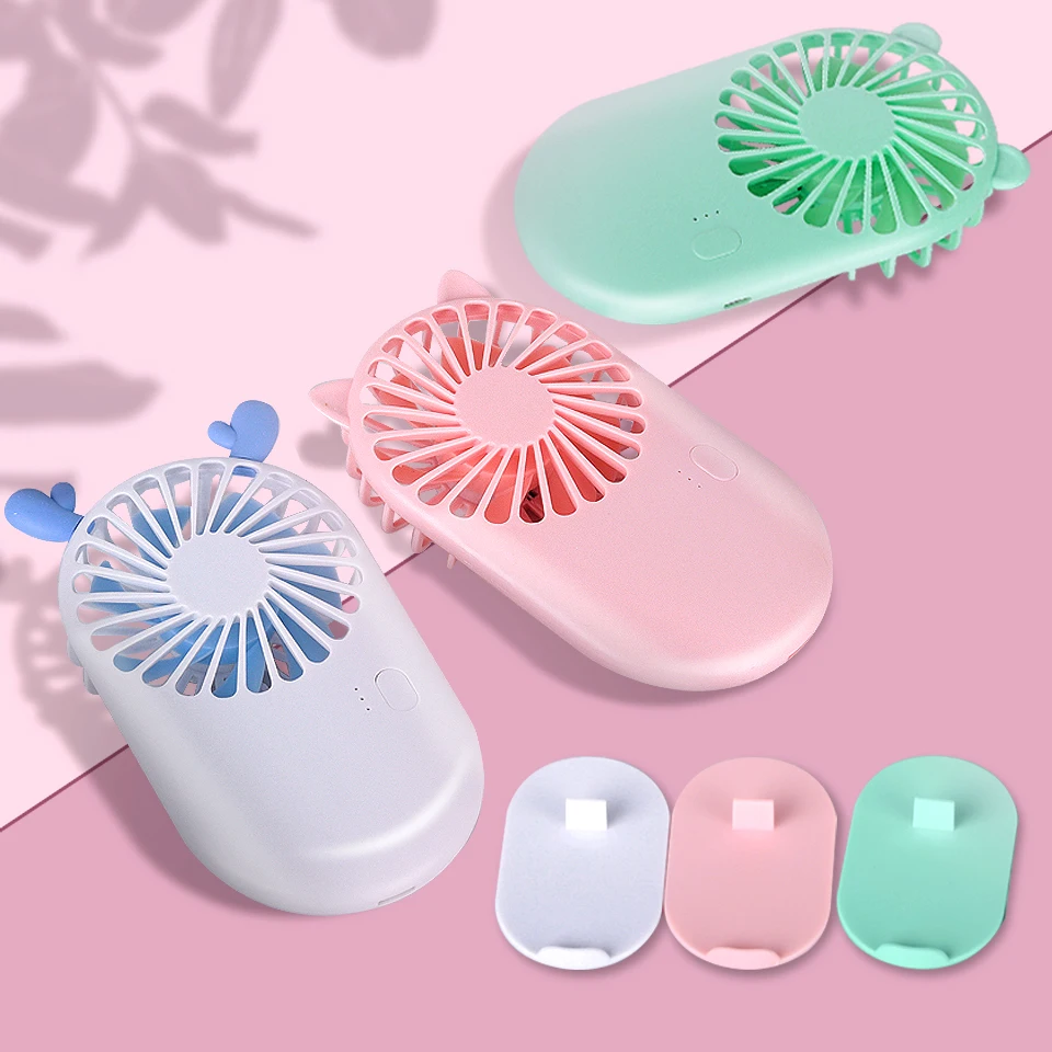 NEWCOME Cute Portable Mini Fan Handheld USB Charging Fan for Eyelash Nail Fast Drying Desktop Fans Summer Mini Machine Outdoor