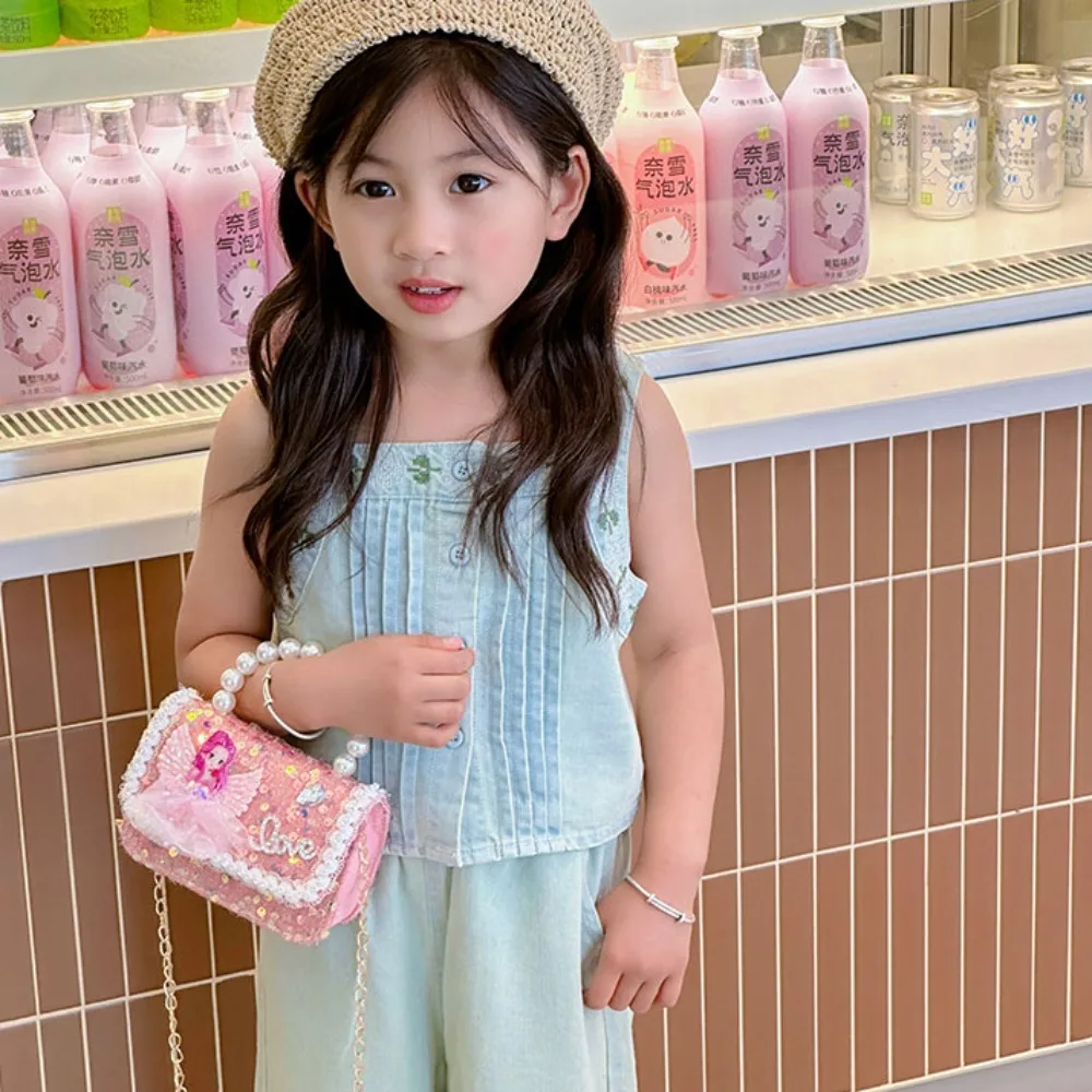 

Sweet Princess Handbag Kid's Bag Coin Purse Girl Sequin Messenger Bag Underarm Bag Daily Commuting Bag Shoulder Bag