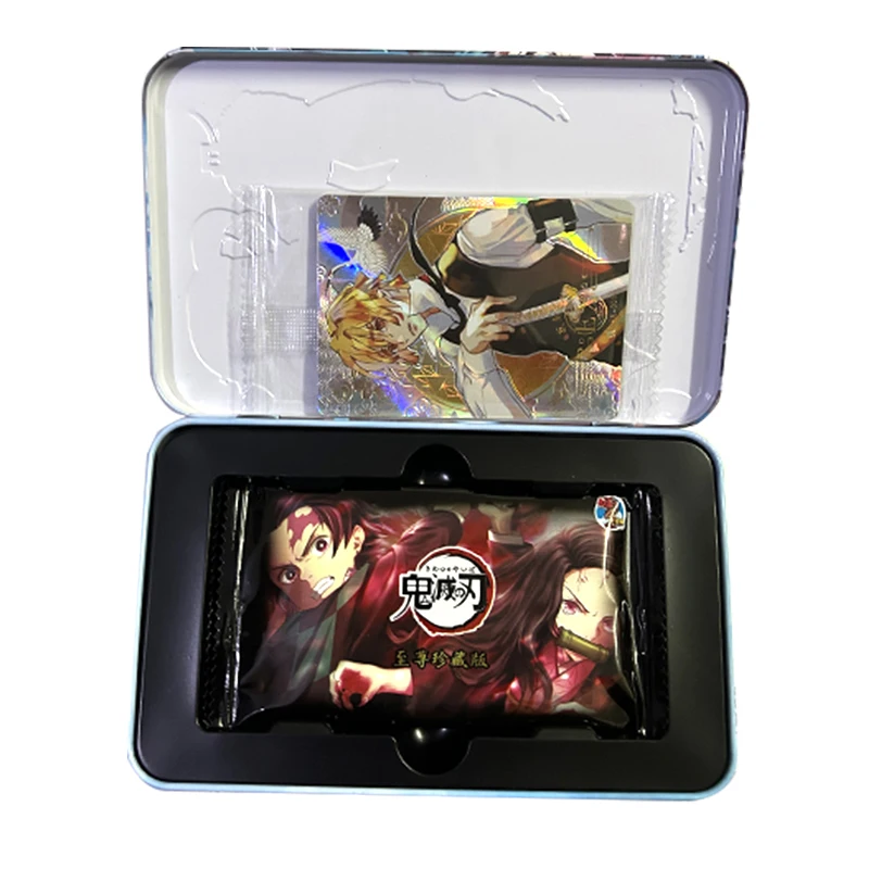 2023 Newest Little Dino Demon Slayer Collection Card Iron Box Nezuko Kimetsu No Yaiba Japanese Anime Booster Box TCG Hobby Gift