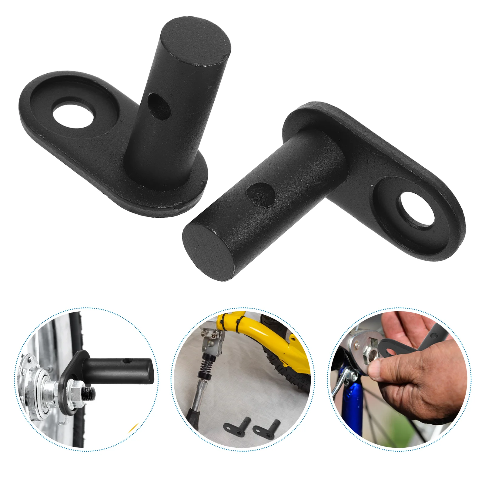 2 Pcs Trailer Accessories Bike Adapter Attachment Bicycles Cycling Steel Coupler