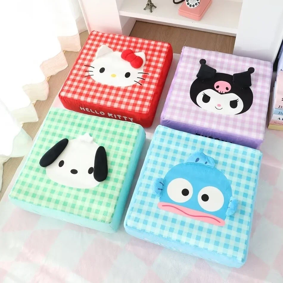 Sanrio Comfortable Seat Cushion Kuromi Hello Kitty My Melody Cinnamoroll Chair Floor Bay Window Back Cushion Home Decor Gift