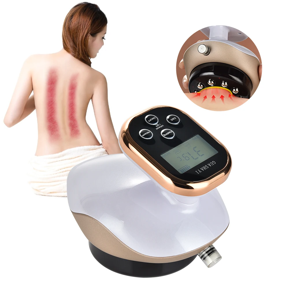 NEW Smart Infrared Heat Therapy Gua Sha Massager Anti-Cellulite Vacuum Electric Cupping Set for Body Application Safety Feature