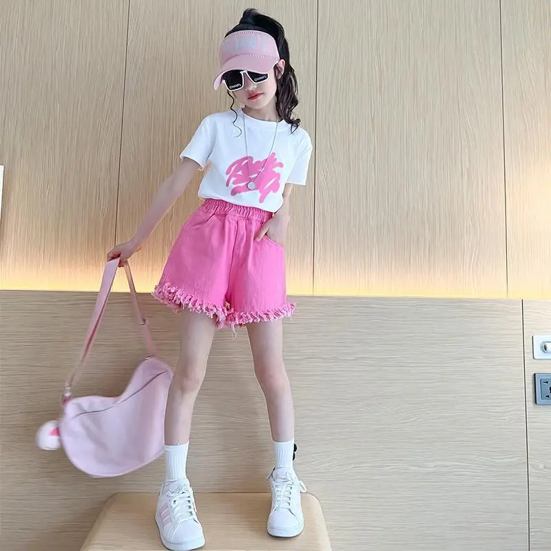 

Children Clothes Girl From 8 To 12 Years Old Summer Children's Clothing Set for Girls T-shirt Teenagers Teens Year Up 10 Fashion