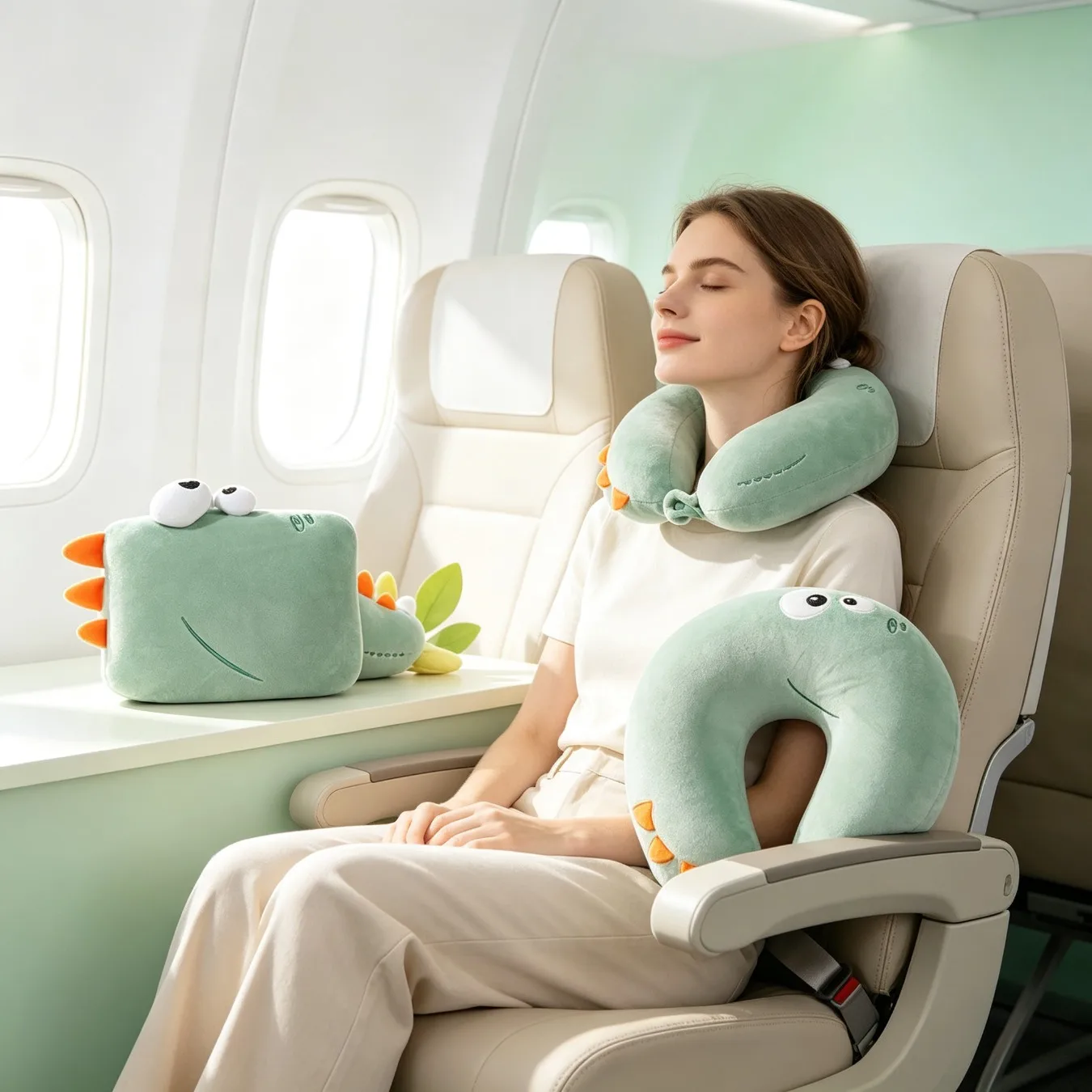 3 In 1 Convertible Cartoon Animal U Neck Pillow Soft Portable Car Head Support Pillow Office Rest Cushion For Holiday Present