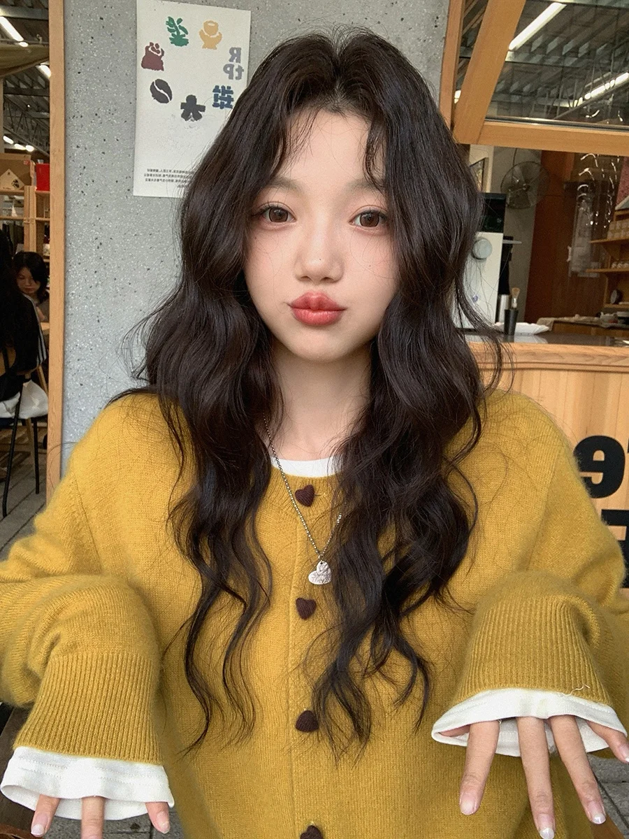 

Soft Cozy Tibetan Camere Knitted Open Cardigan Casual round Ne Color Top for Autumn by IBELL ZHANG