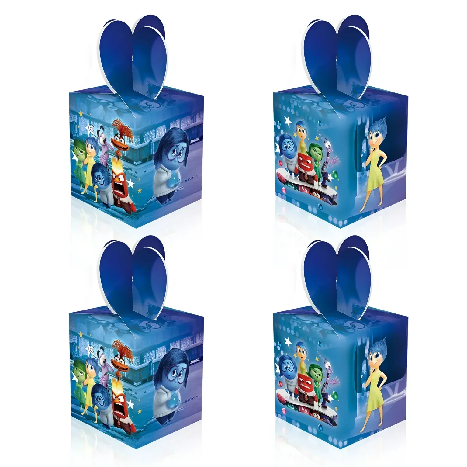 6/12 PCS Disney Inside Out 2 Bonbondoos Schattige kinderen Verjaardag Snack Geschenkdozen Cartoon Afdrukken Thema Party Props Decoratie