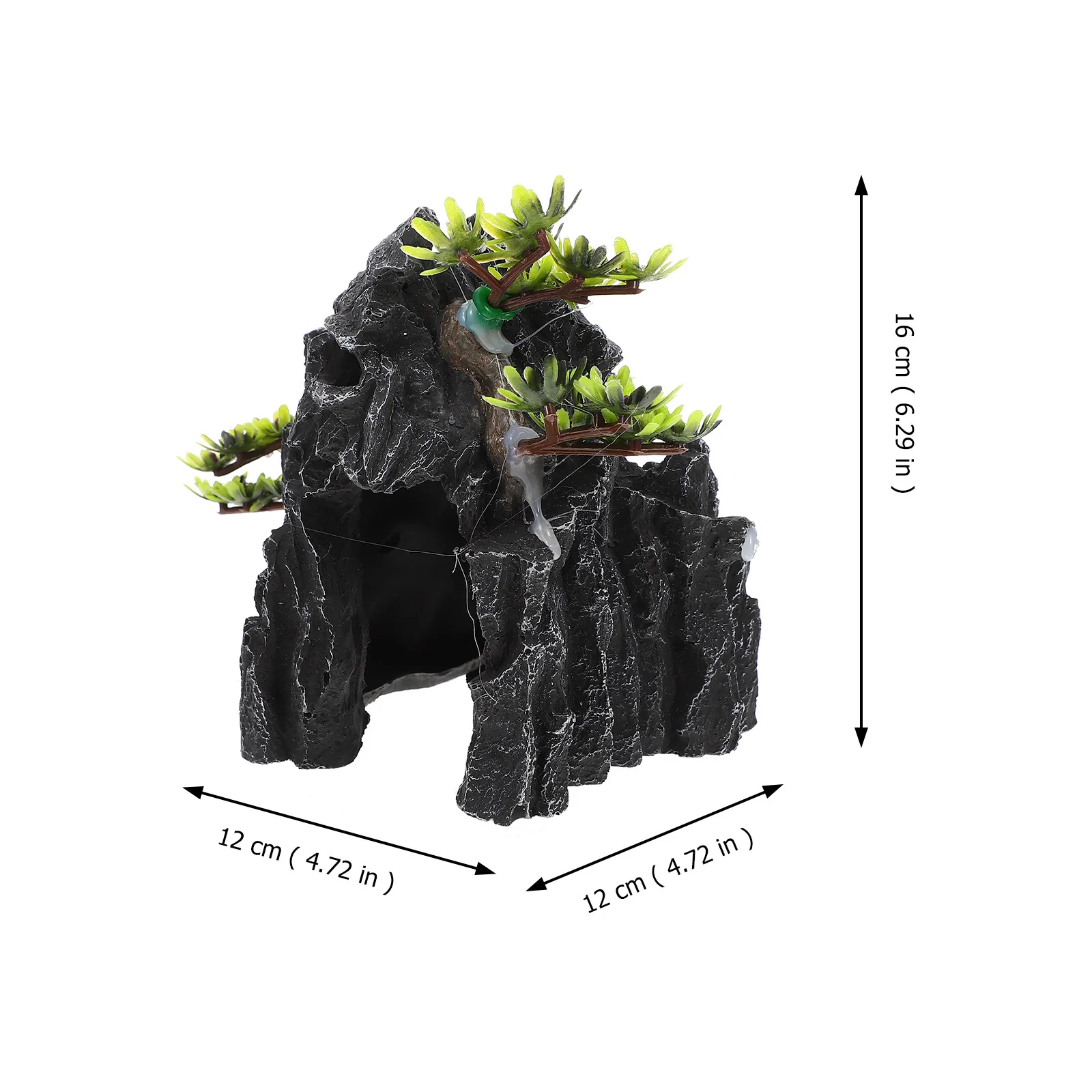 

Creative Skull Rockery Fish Tank Decor Resin Aquarium Mountain Statue for Fish Shelter and Shrimp Hideout Landscape Ornament