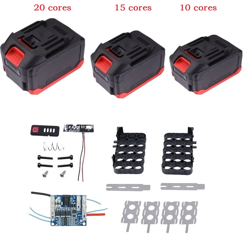 

10/15/20-cell Plastic Battery Box Storage Box Shell PCB Charging Board Plastic Shell For Makitas Battery Box Power Tool Parts