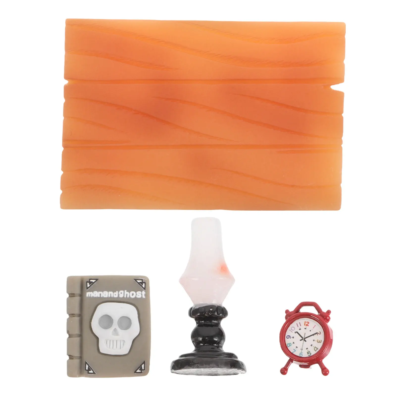 

1Set Miniature Desk Writing Set Vintage Style Realistic Books Clock Lamp for Dollhouse Decoration Accessories Dollhouse Decor