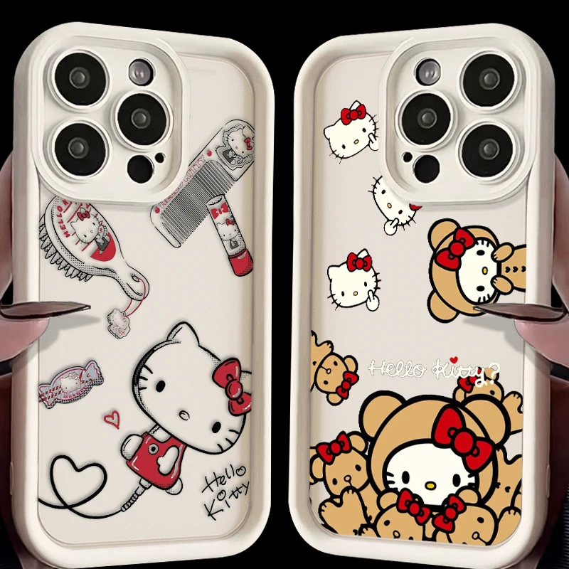 Cool Kuromi Hello Kitty For iPhone 15 14 13 12 11 Pro Max XS Max X XR 7 8 Plus 6S Eye Ladder Phone Case